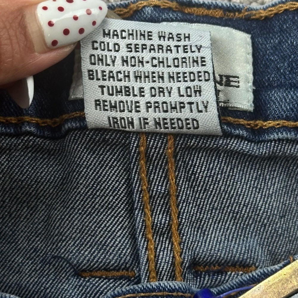 Y2K Sunshine Apparel Jeans Women 9/10 Blue Belted Flare Solid Streetwear Hippie - Picture 6 of 6